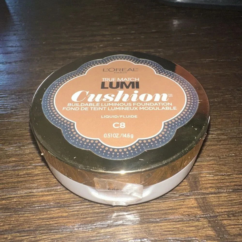 L'Oreal True Match Lumi Cushion Foundation C8 Cocoa Dewy Liquid Makeup Full Size